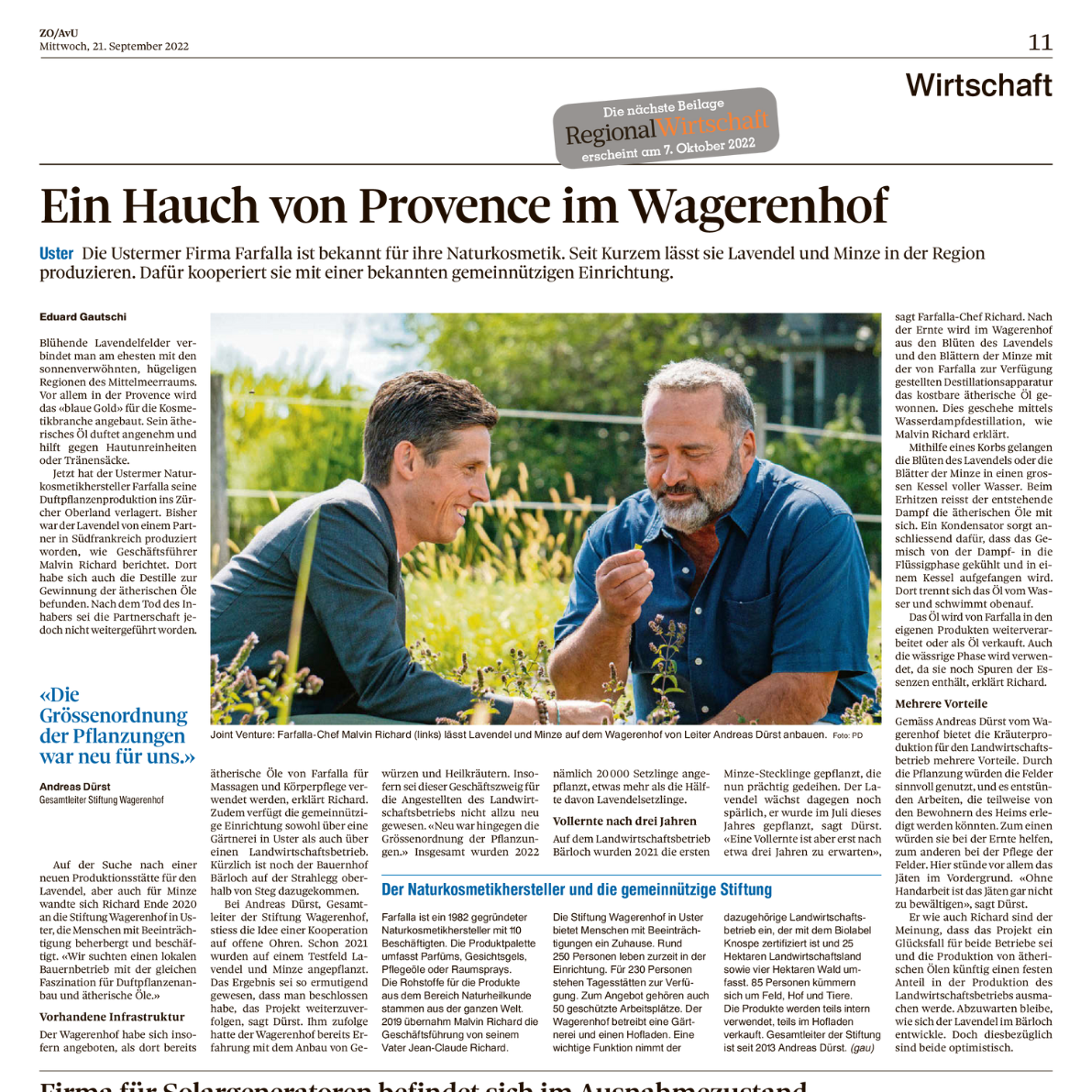 Une touche de Provence au Wagerenhof